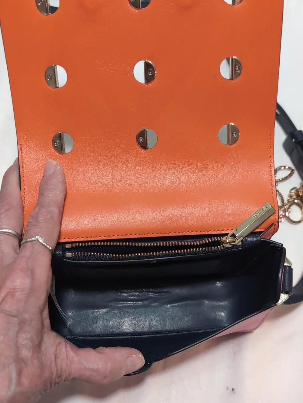 Kate Spade Nicola Small Flap Mod Dot Leather Shoulder Bag Multi Colored Leather